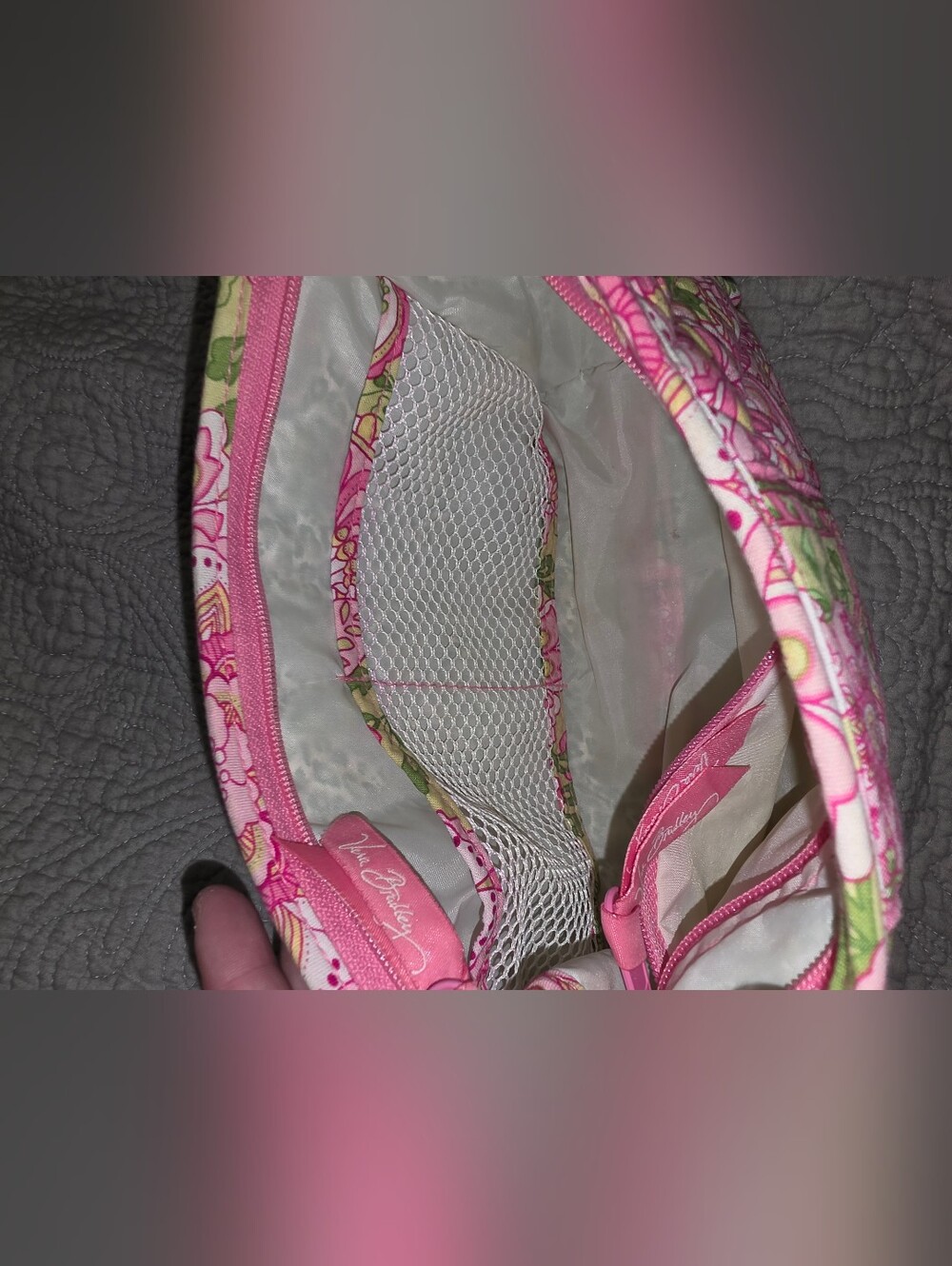 Vera Bradley Cosmetic Bag- Vintage Pink Petals - Picture 5 of 5
